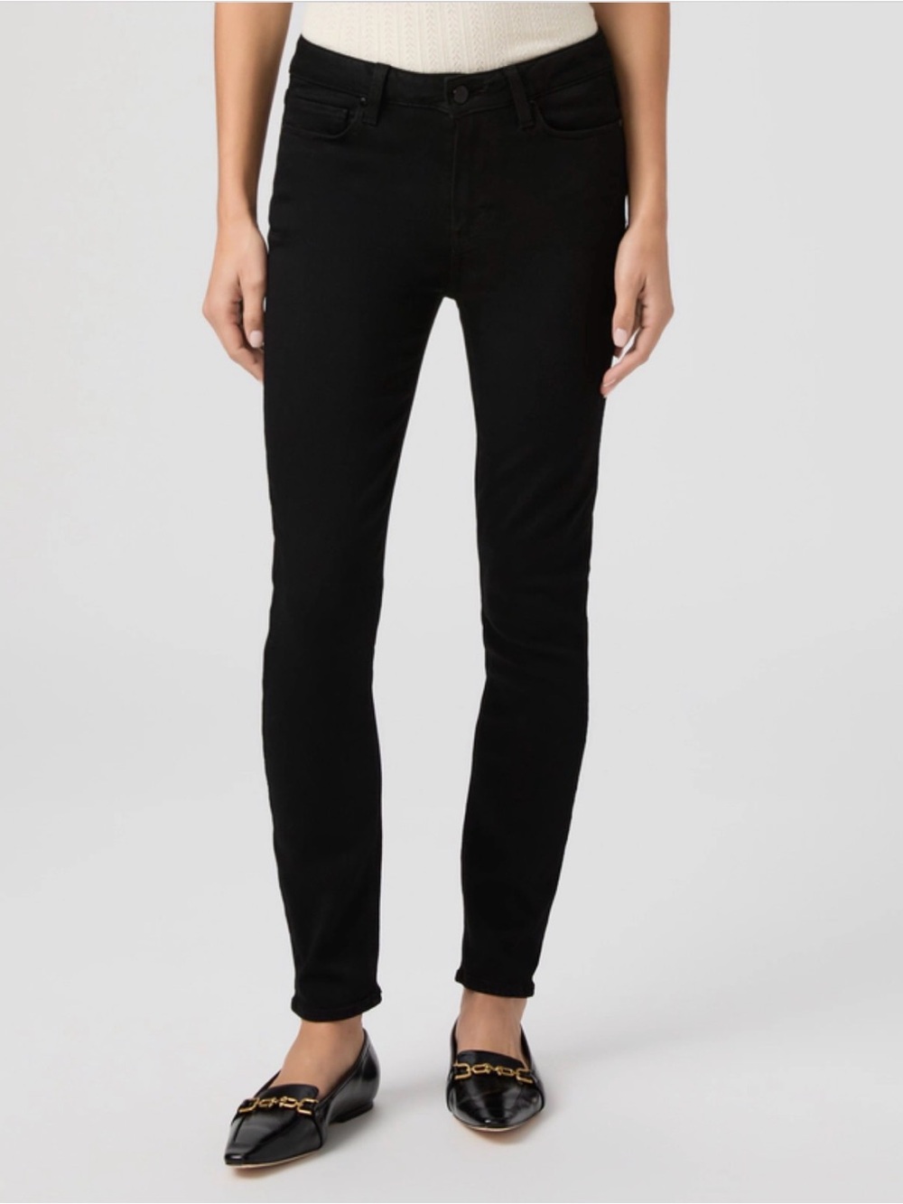 PAIGE Verdugo Ankle Women's Skinny Jeans in Black, Sz 29